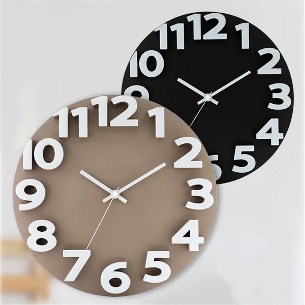 Horloges murales 3D horloge autocollants en plastique créatif bricolage design moderne muet quartz aiguille montre reloj de pared décor à la maison