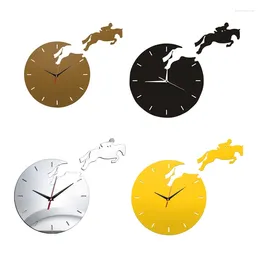 Horloges murales 3D DIY Fashion Mirror Clock Silencieux Non Ticking pour la décoration de la chambre