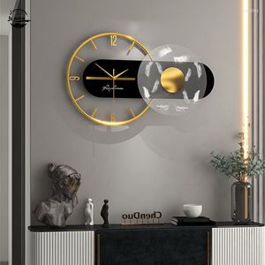 Horloges Murales 3d Murale Horloge Numérique Avec Lumière Moderne Métal Grand Silencieux Salon Décoration Déco Cuisine Home Design