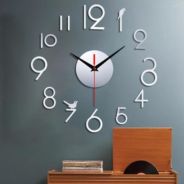 Horloges murales 3D Numbers Clock DIY Décoration pour la maison intérieure