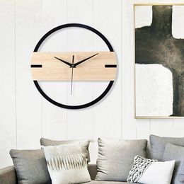 Wanduhren, 3D-Übergroße Uhr, lautlos, großes Zahnrad, Holz, zum Aufhängen, modernes Wohnen, Heimdekoration