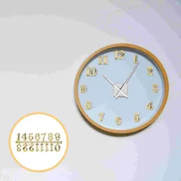Relógios de parede 5 conjuntos reloj de pared relógio digital número placa diy números árabes decoração de sabor