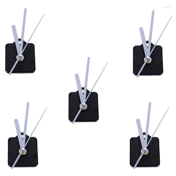 Corloges murales 5x Mouvement d'horloge de quartz DIY Mécanisme de bricolage Classic Hanging White Watch