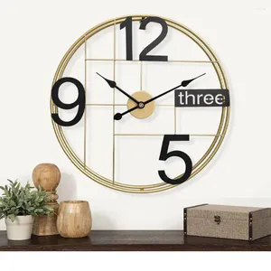 Horloges murales 60 cm Grande horloge avec panneau numérique Vintage Retro Industrial For Room Home Kitchen Bedroom Office School