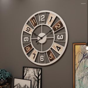 Wandklokken 60 cm Europe Vintage Decor Moderne Korte Creative Clock Shabby Chic Metal Living Room