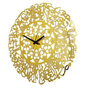 Relojes de pared, reloj grande de 60cm, pegatinas de espejo acrílico modernas, relojes dorados, decoración silenciosa para el hogar, decoración para sala de estar, regalo