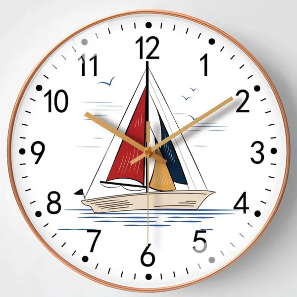 Horloges murales 8 pouces Nordic Modern Clock Quartz silencieux pour la maison Chambre du salon