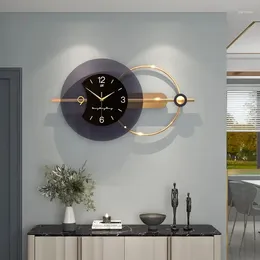 Wanduhren 80 38 cm Großhandel Nordic Uhr Große Uhr Metall Große Digitale Hause Dekorative Moderne Luxus