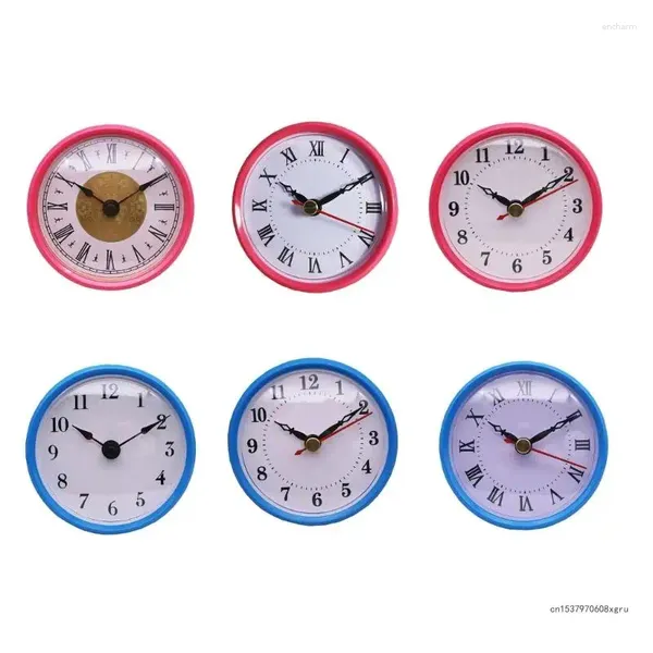 Relojes de pared Inserto de reloj de 80 mm con números romanos Movimiento de cuarzo Reloj de bricolaje Reemplazo de pieza