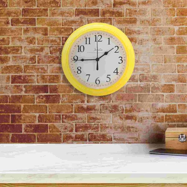 Relojes de pared Reloj de 9 pulgadas para sala de estar Operado Decoración antigua Adorno Plástico