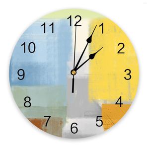 Wandklokken Samenvatting Olieverfschilder Geometrie Slaapkamer klok grote moderne keuken eetgelegen woonkamer woonkamer horloge thuisdecoratie