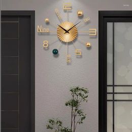 Relojes De Pared Diseño Estético Led Silencioso Minimalista Reloj De Moda Digital Interior Reloj De Pared Decoración