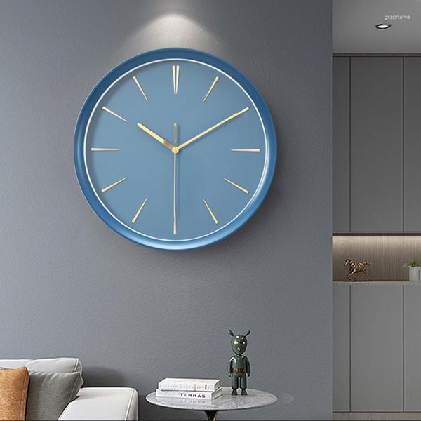 Relojes de pared, reloj moderno estético, arte Simple, bonito, silencioso, clásico, de cuarzo, minimalista, para habitación de niños, artículos de decoración Horloge