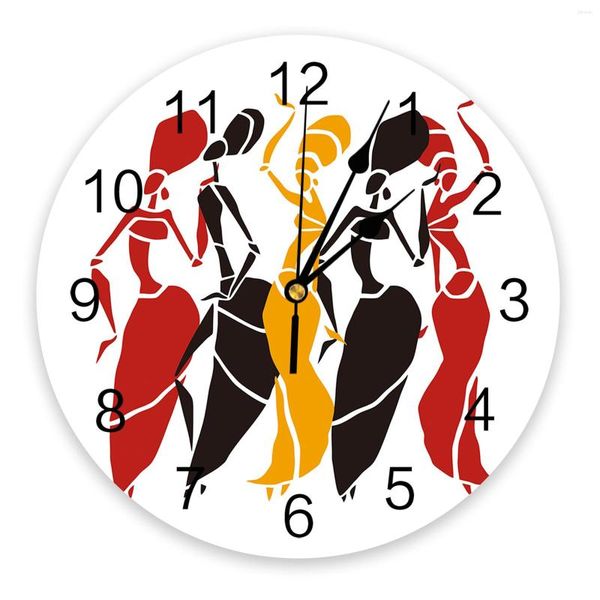 Horloges murales femmes africaines danse décor à la maison cuisine moderne chambre salon horloge