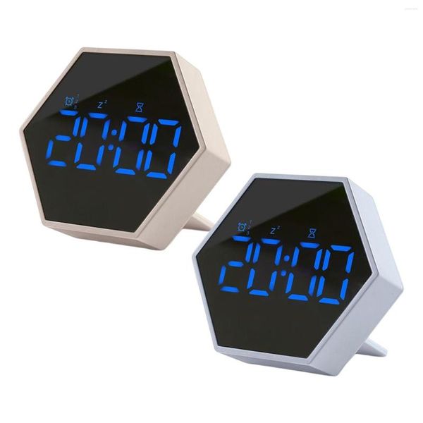 Horloges murales réveil LED affichage Snooze réglable USB alimenté par batterie pour la maison salon chambre