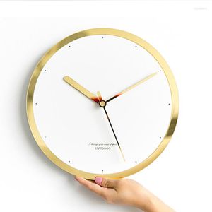 Wandklokken American Light Luxury Clock Living Room Home Decoratie Modern ontwerp stille eenvoud creatief hangend horloge