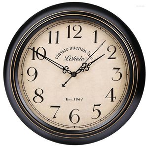 Wall Clocks American Retro Silent Clock Living Room Simple European Creative Watch Nordic Art Decorative