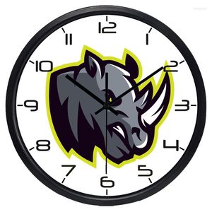 Horloges Murales Tête d'Animal Loup Rhino Tigre Horloge