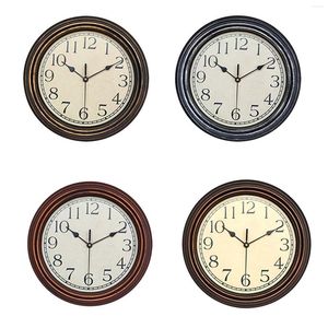 Relojes de pared estilo antiguo colgante sin tictac grandes números arábigos reloj redondo para adorno