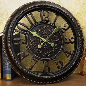 Horloges murales Style antique Horloge de mode nordique suspendue luxe silencieux montres modernes à piles salon Reloj Pared décor à la maison
