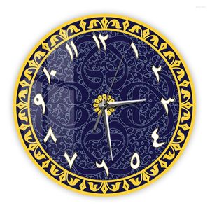 Horloges murales chiffres arabes horloge musulmane Eid décor à la maison montre suspendue mouvement silencieux montres ornement islamique cadeau Ramdan