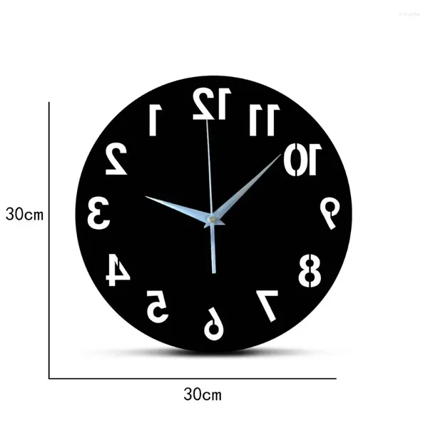 Horloges murales Arrivent 3D Acrylique Miroir Quartz Aiguille Montre Moderne Horloge Numérique Numéro Horloge Décor À La Maison Autocollants Unique Face