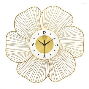 Relojes de pared arte reloj dorado grande silencioso creativo nórdico novedad minimalista diseño del hogar Horloge Murale decoración moderna