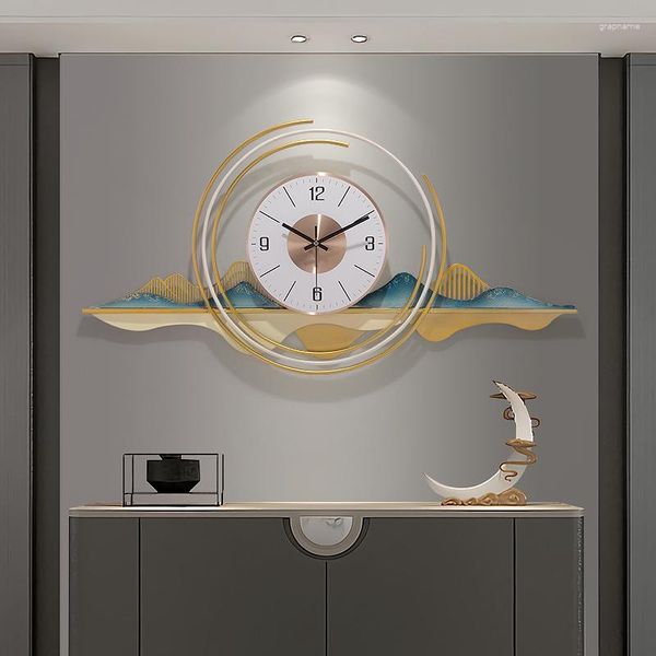 Horloges murales automatique Art horloge Unique alimenté par batterie luxe nordique salon mains Reloj numérique Pared Decorarion