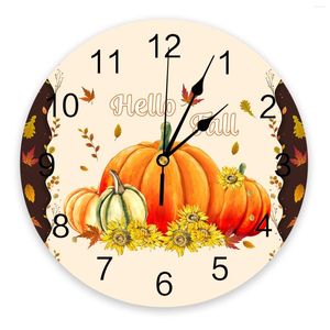 Horloges murales automne citrouille horloge Design moderne salon décoration cuisine muet montre maison décor intérieur