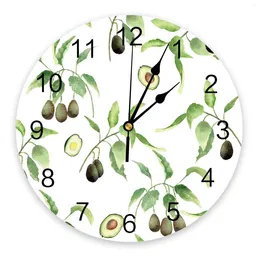 Horloges murales avocat horloge de motif grande cuisine moderne salle à manger de chambre à coucher
