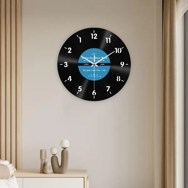 Horloges murales Horloge vers l'arrière pour les murs décoratifs minimalistes dans le sens de la montre