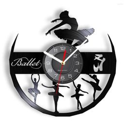 Wandklokken ballerina meisje kinderdagverblijf meisjes kamer kunst decoratieve klok horloge dansen record balletdansers cadeau