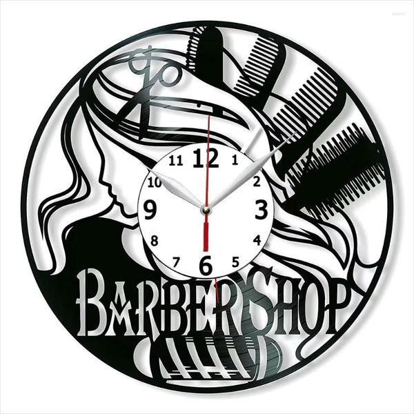 Horloges murales Barber Shop Record Clock 12 