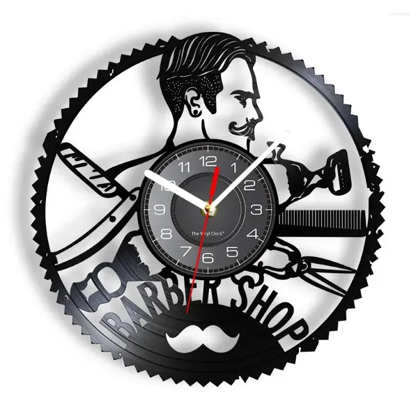 Relojes de pared, letrero de barbería, reloj personalizado, registro de peluquería, estudio de peluquería, nombre personalizado