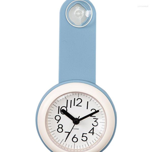 Horloges murales salle de bain horloge cuisine étanche et silencieuse ménage ventouse murale créative personnalité petite