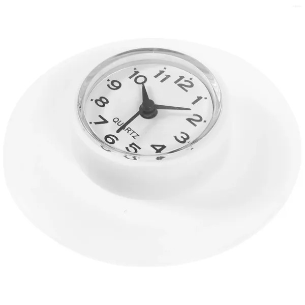 Relojes de pared taza de succión de baño ducha de ducha de espejo vintage gel de sílice de sílice para decoración retro viviente