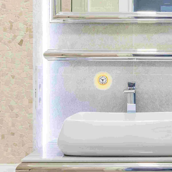 Horloges murales salle de bains ventouse horloge vintage décor douche alarme cuisine ventouse étanche pour petit ornement de gel de silice