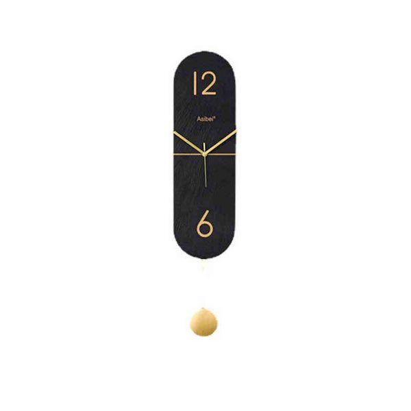 Relojes de pared Batería Dormitorio Grandes números negros Pendum Diseño minimalista Horloge Murale Accesorios para la casa Oc50Gz H1230 Entrega de gotas H Dhdrg