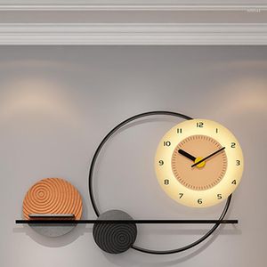Relojes de pared, Reloj Led con pilas, colgante, Digital, nórdico, minimalista, diseño moderno, Reloj de Metal, artículos de decoración del hogar