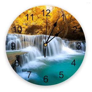 Wandklokken Prachtig uitzicht op de waterval Slaapkamerklok Grote moderne keuken Eetkamer Ronde woonkamer Horloge Home Decor