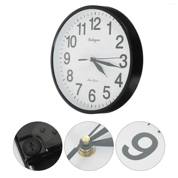 Relojes de pared Fashion Fashion Creative Reloj Simple Modern Home Silent Electronic Quartz (negro) Decoración