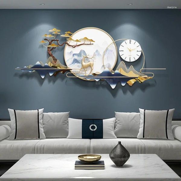 Horloges murales chambre à coucher décor à la maison mécanisme d'horloge nordique ornements élégants décoration