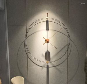 Wandklokken slaapkamer Noordse klok modern houten luxe huis stille orologio da parete ontwerp lqq35xp