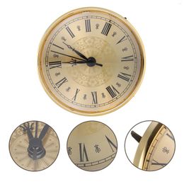 Horloges murales Bell Clock Core Insert Digital Vintage DIY Plastique Rond Incrusté Petit