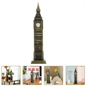 Wandklokken Big Ben Decor Vintage Architectural Model Toy Toy London Building Standue Metal