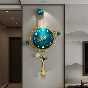 Horloges murales Grande horloge de luxe Design moderne Mécanisme créatif élégant silencieux salon Reloj De Pared Decorarion