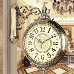 Wandklokken Big Size Clock Modern Design Luxe Retro Noordse metalen Woonkamer Decoracion Salon Casa Decor