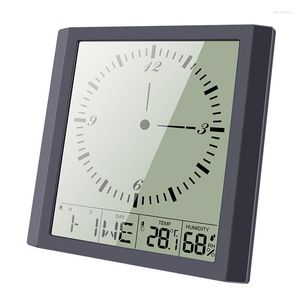 Wandklokken BMDT-digitale klok met temperatuurvochtigheid 8,6 inch grote weergavetijd/datum/week alarm voor thuisboorschool