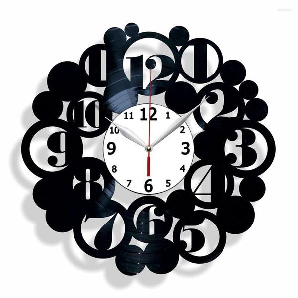 Horloges murales BODONI BULLES Record Horloge Moderne Maison Vintage Décoration 3D Décoratif Suspendu Art Décor