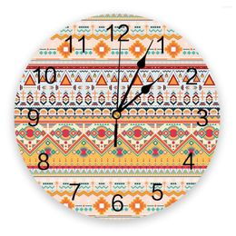 Wandklokken Boheemse etnische klok voor woningdecoratie Woonkamer Quartz Naald Hangende Watch Modern Kitchen